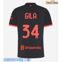 Camisa de time de futebol AC Milan Mario Gila #34 Replicas 3º Equipamento Feminina 2026-27 Manga Curta